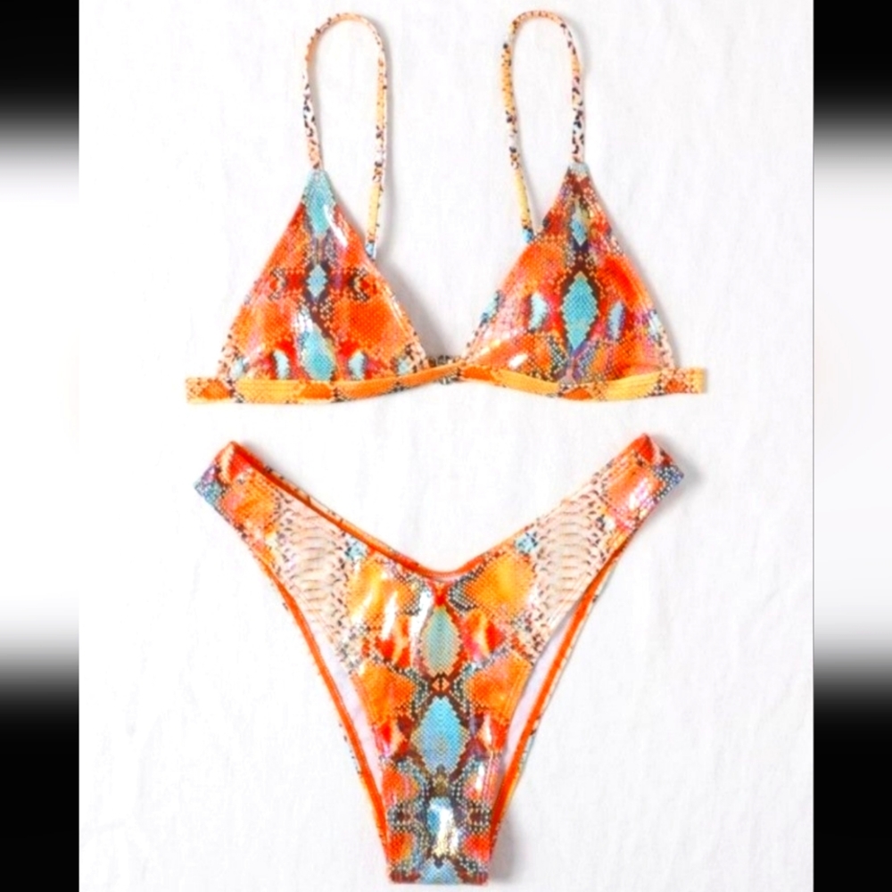 Snake print bikini, never worn